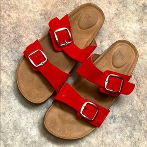 Red sandals